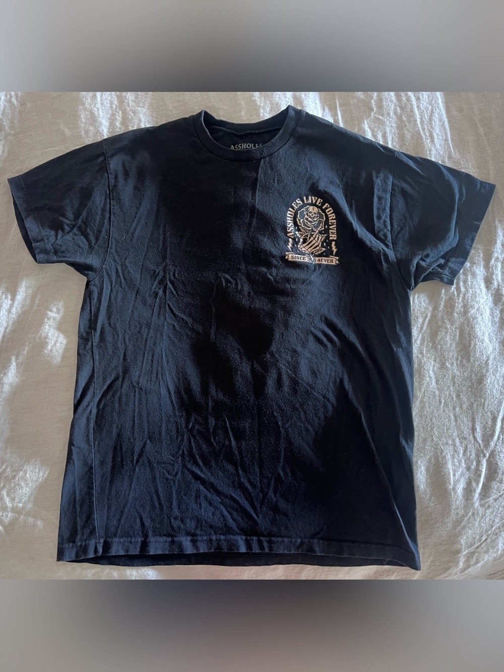 ASSHOLES Live Forever Black Short Sleeve Graphic Tee